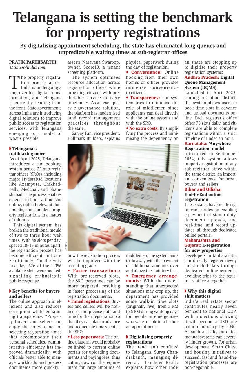 Telangana Is Setting the Benchmark for Property Registrations